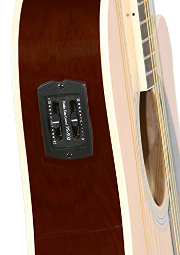 Jameson Guitars Full Size Thinline Acoustic Electric Guitar with Free Gig Bag Case & Picks Natural Right Handed