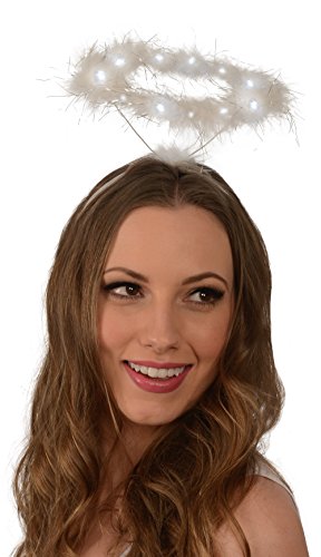 Light-Up Angel Halo Headband; White LED Angel Halo