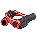 CyberDyer Cycling Aluminum Alloy Mountain Bike Handlebar Grips Bicycle Horn Grips 5 Colors (Red)