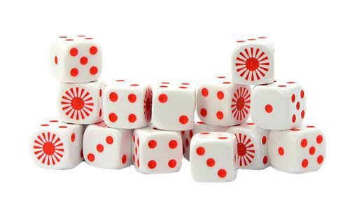 Japanese Army D6 Dice Bolt Action (16) by Warlord Games