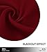 NICETOWN Christmas Burgundy Bedroom Blackout Draperies Panels - (Red Color) 52 inches x 63 inches, 2 Panels Set, Thermal Insulated Blackout Curtains/Drapes for Present