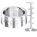 Polished Stainless Steel Engraved Pentagram Ring (10mm Wide) - Size 9