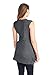 LaClef Cap Sleeve Scoop Neck Front Pleated Ruched Maternity Nursing Tunic (Large, Charcoal)