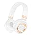 Sound Intone P6 Wireless Headphones with Microphone and Volume Control for Cellphones iPhone Laptop TV (White Gold)