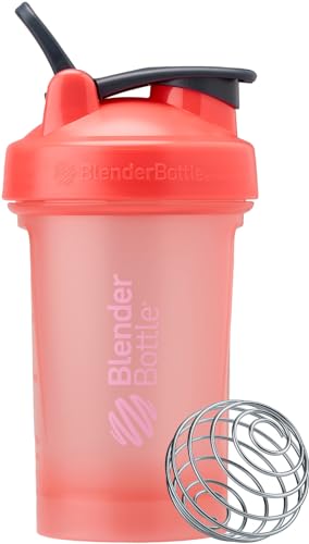 BlenderBottle Klassische V2 Shaker Flasche Perfekt für Protein-Shakes und Pre Workout, 20 Oz, Koralle