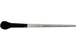 Daler Rowney Graduate Round Mop Pituá Brush 3/4" Natural Black Goat Bristle Short Handle