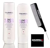 Goldwell Dualsenses Blondes And Highlights Anti-Yellow Shampoo & Conditioner Duo Set (STYLIST KIT) (8.4 oz / 6.7 oz DUO KIT)
