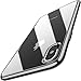 TOZO for iPhone X/XS Case Crystal Clear Soft TPU Gel Skin - Transparent Flexible Premium Cover Wireless Charger Compatible for iPhone 10 / X/XS Space Black Plating Edge
