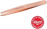 Tweezerman Rose Gold Slant Tweezer Professional Stainless Steel Precision view 4