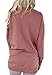 Shawhuwa Womens Long Sleeve Sweatshirt Loose T-Shirt Blouses Tops XL Red