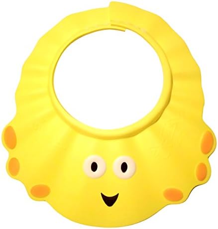 Baby Adjustable Durable Shower Shield - BPA Free (Yellow A)