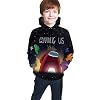 Onder Us Games Kids Dunne Hoodies Met Zakken Jeugd Pullover Hooded Sweatshirts voor Jongens Meisjes Tiener (S M L XL)