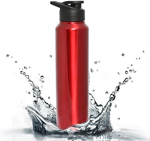 Zafos Stainless Steel Sipper Water Bottle for Fridge, Gym, Sports, Office & School, 1000ml, Red