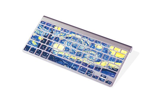HERNGEE Starry Night by Van Gogh MacBook Keyboard Cover Compatible with MacBook Air 13" MacBook Pro 13" 15" 17" (with or Without Retina Display) and iMac Wireless
