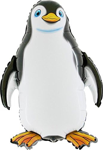 Toyland® 75cm (30") Black + White Penguin Shaped Foil Balloon -Birthday Party/Christmas Decoration, Black and White