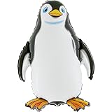 Toyland® 30 Inch Black + White Penguin Shaped Foil Balloon -Birthday Party / Christmas