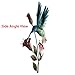 Hummingbird With Flowers Wall Decor - 3D Metal Design - Hand-Painted – 13” x 19” – Farmhouse or Home Decoration - Indoor or Outdoor Display – Wall Art Hanging in Traditional Bird Colors