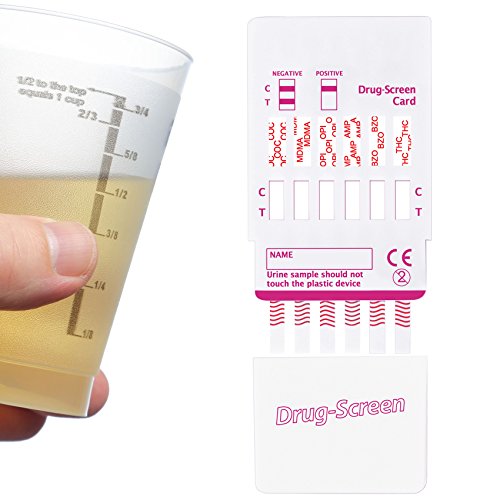 EZ Level 6 Panel Instant Urine Drug Test Multi-Drug Testing Kit Screen Dip Card (5 Tests)