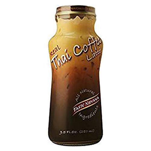 Taste Nirvana Real Thai Coffee Latte, 9.5 Ounce Glass Bottles (Pack of 12)
