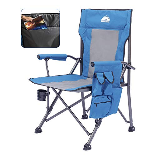 Coastrail Outdoor Folding Camping Chair High Back Padded Lawn Chair