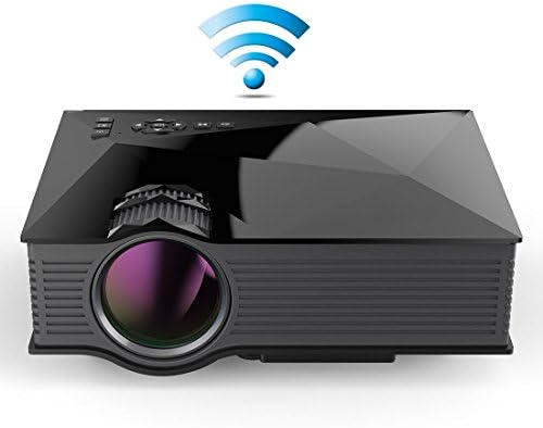 Dinly Mini Wifi Projector (Warranty Included ),2016 Updated Full Color 130" Image Entertainment Home Cinema Theater Multimedia Portable LCD LED Projector 1200 Lumens Wifi/Usb/av/sd/hdmi/vga