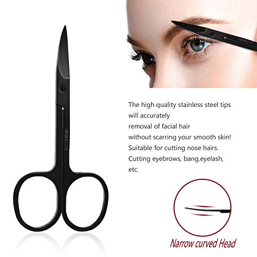 Tweezers Set 5 Pieces Professional Stainless Steel Tweezers with Curved