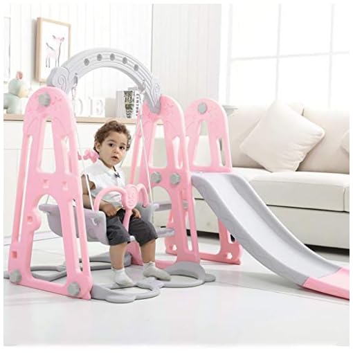 Sdoveb 3-in-1 Playing Baskets Slide Swing Combination Toddler Mountaineering and Swing Set Suitable for 3-9 Years Old… - Image 6