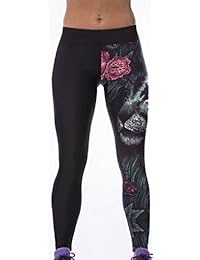 Hermana Amy dama Fitness Hihg Cintura Yoga pantalones Impreso Stretch tobillo Legging, talla única