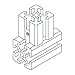 80/20 Inc, 33440, 10 and 25 Series, Hidden Corner Connector, Inside-to-Inside