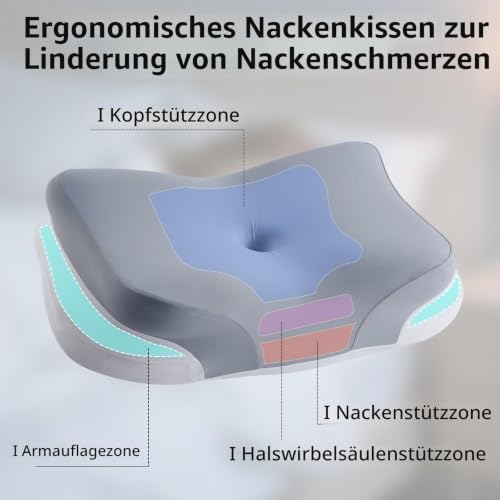 Ergonomisch Nackenkissen, Hochdichtes Seitenschläferkissen