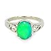 FUN JEWELS Classic Silver Color Plating Multi Color Change Oval Crystal Stone Emotion Feeling Mood Ring For Women