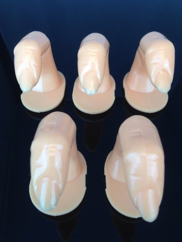 Beauticom Nail Art Practice Fingers (With Fake Nail Tip Attached) (5 Pieces)