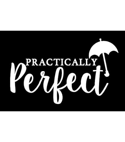 Autocollant Murale Mary Poppins 'Practically Perfect' - Vinyle 30x33 Pouces - Neuf