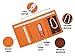 Rough Enough Kids Wallet for Boys Girls Preppy Teen with Neck Lanyard Keychain Canvas Bright Orange