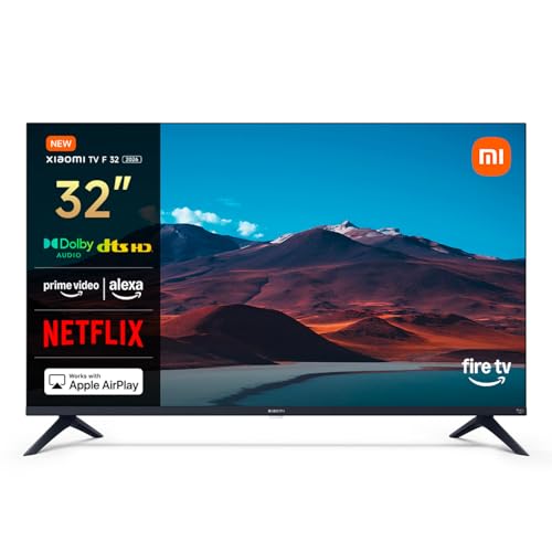 Xiaomi TV F 32, 32 Inch (81 cm), HD, Smart TV, Fire TV, Dolby Audio, DTS Virtual:X S Alexa Voice Control, Works with Apple