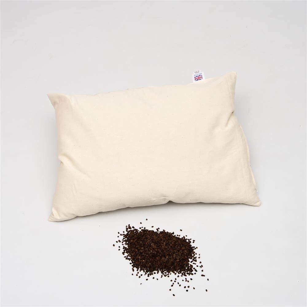 ORGANIC BUCKWHEAT HUSK PILLOW - KING SIZE,30" X 20",(76 x 51 cm)4.2 KILO,BRITISH ETHICALLY MADE on NORTH YORKSHIRE MOORS