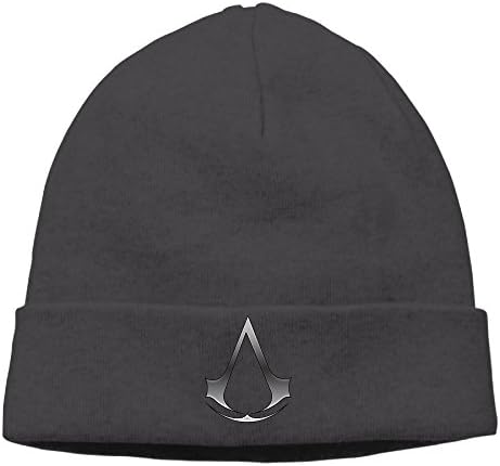 Zengbaba Assassins Creed Logo Skull Cap Winter Knit Cap Beanie Cap For Unisex Black