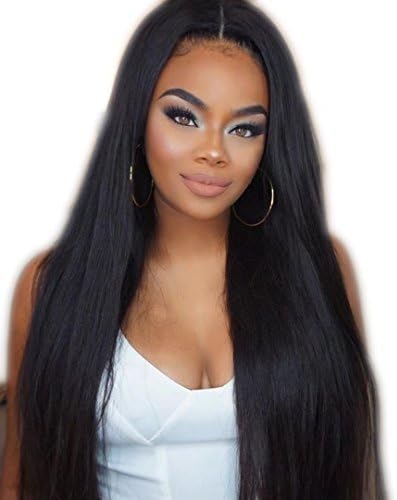 Oulaer Malaysia Straight Lace Front Wigs Human Hair with Baby Hair for Black Women Full Lace Human Hair Wigs with Bleach Knots 20 Inches Full Lace 150% Density Wigs