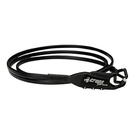 CROPS Q10 Leichtes Fahrradschloss Kabelschloss Helmschloss - 150 cm - Schwarz