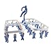 DoLessMore Foldable Plastic Hanging Dry Rack with 28 Clothespins - Space Saver Drier, Portable Drying for Travel