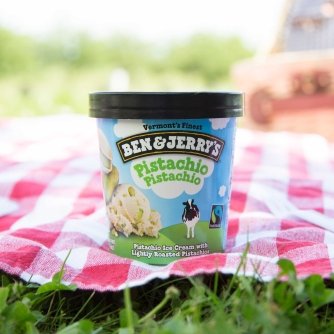 Ben & Jerry's - Vermont's Finest Ice Cream, Non-GMO - Fairtrade - Cage-Free Eggs - Caring Dairy - Responsibly Sourced Packaging, Pistachio Pistachio, Pint (4 Count)