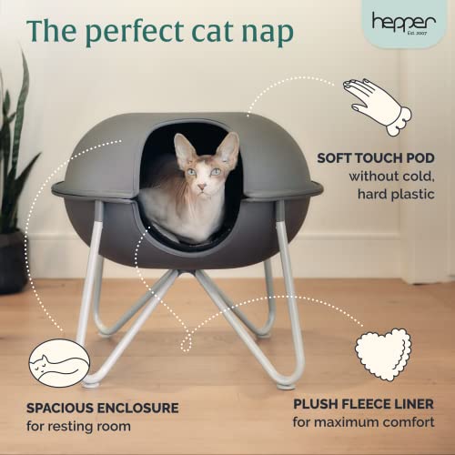 Hepper Pod Cat Tower and Enclosed Cat Bed Cave Washable Design Cat