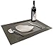 Table Mats (Set of 4), EgoEra Place Mats Sets Table Place Dinner Mats Table Washable Plastic Vinyl Table Mats for Dining / Kitchen Table, 4530cm, Silver