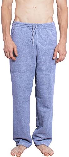 Activewear Sweatpants For Men | Big and Tall Mens Drawstring Elastic Waist Pants (Heather Grey,X-Large)
