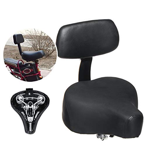 Bike Backrest Saddle - Motion Bicycle Seat Tricycle Saddle with Backrest for Bike/Trike/Tricycle, Black