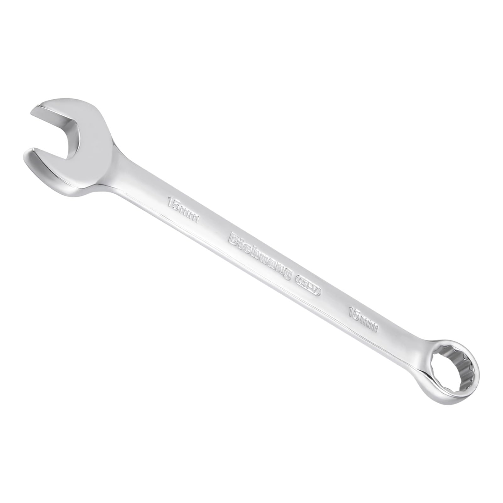 CoCud Combination Wrench, 15mm Metric Box Open End 12-Point Design 15-Degree Offset, Double Ended Box and Open End - (Applications: for Home Garage)