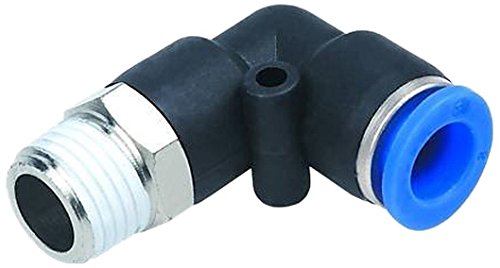 Push to Connect 90 Elbow Fitting 1/4" OD - 1/4" NPT Male 10 Pieces MettleAir MTL1/4-N02-10PK