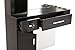 BarberPub Locking Wall Mount Hair Styling Barber Station Without Mirror Dressing Table (Black)