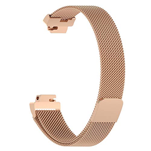 Widewing Milanese Watch Strap Band for Fitbit Inspire/Inspire HR (Rose Gold S)