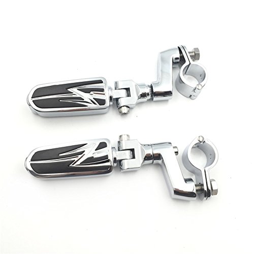 SMT MOTO- Motorcycle 1.25" Highway Radical Flame Foot Pegs Clamps For Harley Sportster 883 1340 XL1200 - Thumbnail 4